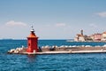 The lighthouse in city Piran