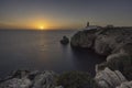 Lighthouse cliff sunset