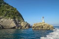 Lighthouse on the coast of the Island of Capri Royalty Free Stock Photo