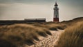 lighthouse on the coast Vuurtoren Breskens lighthouse Royalty Free Stock Photo