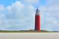 Lighthouse at  Cocksdorp at coats of island Texel in Netherlands Royalty Free Stock Photo