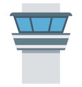 Lighthouse Color Isolated Vector Icon that easily can be modified and edit.