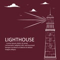 Lighthouse concept in simple style