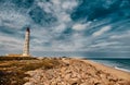 Lighthouse on Culatra Island in Ria Formosa, Portugal Royalty Free Stock Photo