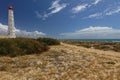 Lighthouse on Culatra Island in Ria Formosa, Portugal Royalty Free Stock Photo