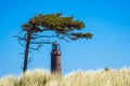 Lighthouse Darsser Ort on the Baltic Sea coast Royalty Free Stock Photo