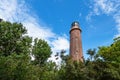 Lighthouse Darsser Ort on the Baltic Sea coast Royalty Free Stock Photo
