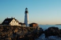 Lighthouse at dawn Royalty Free Stock Photo