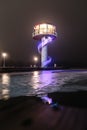 The lighthouse on the Dnipro is shackled with ice Royalty Free Stock Photo