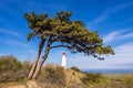 The lighthouse Dornbusch on the island Hiddensee, Germany Royalty Free Stock Photo