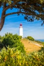 Lighthouse Dornbusch on the island Hiddensee, Ostsee, Germany Royalty Free Stock Photo