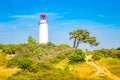 Lighthouse Dornbusch on the island Hiddensee, Ostsee, Germany Royalty Free Stock Photo