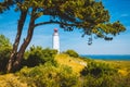 Lighthouse Dornbusch on the island Hiddensee, Ostsee, Germany Royalty Free Stock Photo