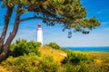 Lighthouse Dornbusch on the island Hiddensee, Ostsee, Germany