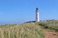 Lighthouse in the dunes. Hirtshals, Denmark.