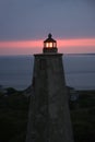 Lighthouse at dusk.