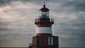 lighthouse at dusk Vuurtoren Breskens lighthouse Royalty Free Stock Photo