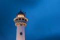 Lighthouse at the Dutch coast in Egmond aan Zee Royalty Free Stock Photo
