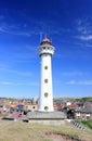 Lighthouse in Egmond aan Zee. North Sea, the Netherlands. Royalty Free Stock Photo