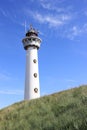 Lighthouse in Egmond aan Zee. North Sea, the Netherlands. Royalty Free Stock Photo
