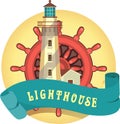 Lighthouse emblem Card