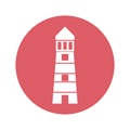 Lighthouse emblem icon image Royalty Free Stock Photo