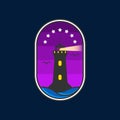 The lighthouse emblem Royalty Free Stock Photo