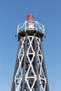 Dutch lighthouse at entrance of harbor Enkhuizen,