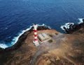Lighthouse Faro de Rasca on The Tenerife, Canary Islands, Spain. Wild Coast of the Atlantic Ocean