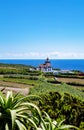 Lighthouse Farol da Ponta da Ferraria, Island SÃÂ£o Miguel, Azores, AÃÂ§ores, Portugal, Europe