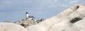 Lighthouse on Finistere beach Royalty Free Stock Photo