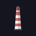 Lighthouse flat icon, vector illustration Royalty Free Stock Photo