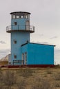 Lighthouse in former Aral sea port town Moynaq Mo ynoq or Muynak , Uzbekist Royalty Free Stock Photo