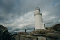 Lighthouse in Galicia- Punta da barca, Muxia in Spain - may 2023 Royalty Free Stock Photo