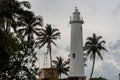 Lighthouse in Galle Fort in Bay of Galle on southwest coast of Sri Lanka Royalty Free Stock Photo