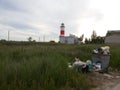 Lighthouse Garbage Azov Sea Travel