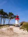 The lighthouse Gellen on the island Hiddensee, Germany Royalty Free Stock Photo
