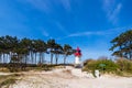 The lighthouse Gellen on the island Hiddensee, Germany Royalty Free Stock Photo