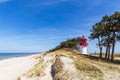 The lighthouse Gellen on the island Hiddensee, Germany