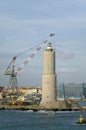 The Lighthouse of Genoa, Genoa Harbor, Italy, Europe