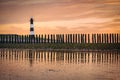 Lighthouse at golden hour on the Dutch coast near the town Breskens, Zeeuws Vlaanderen