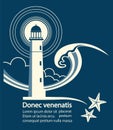 Lighthouse graphic poster for text