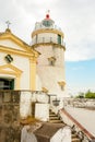 Lighthouse Guia - the main landmark of Macau. Macao, China.