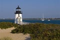 Lighthouse Guides Mariners on Nantucket Island Royalty Free Stock Photo