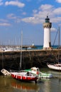 Lighthouse the Haliguen port in France Royalty Free Stock Photo