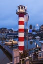 Lighthouse in Hasselt at night