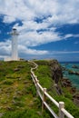 The Lighthouse in HIGASHI HENNA Cape, Okinawa Prefecture/Japan Royalty Free Stock Photo