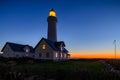 Lighthouse Hirtshals Fyr and house of the lighthouse keeper.