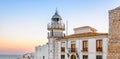 Lighthouse in historical center of Peniscola, Spain