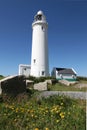 Lighthouse at Hurst castle Royalty Free Stock Photo